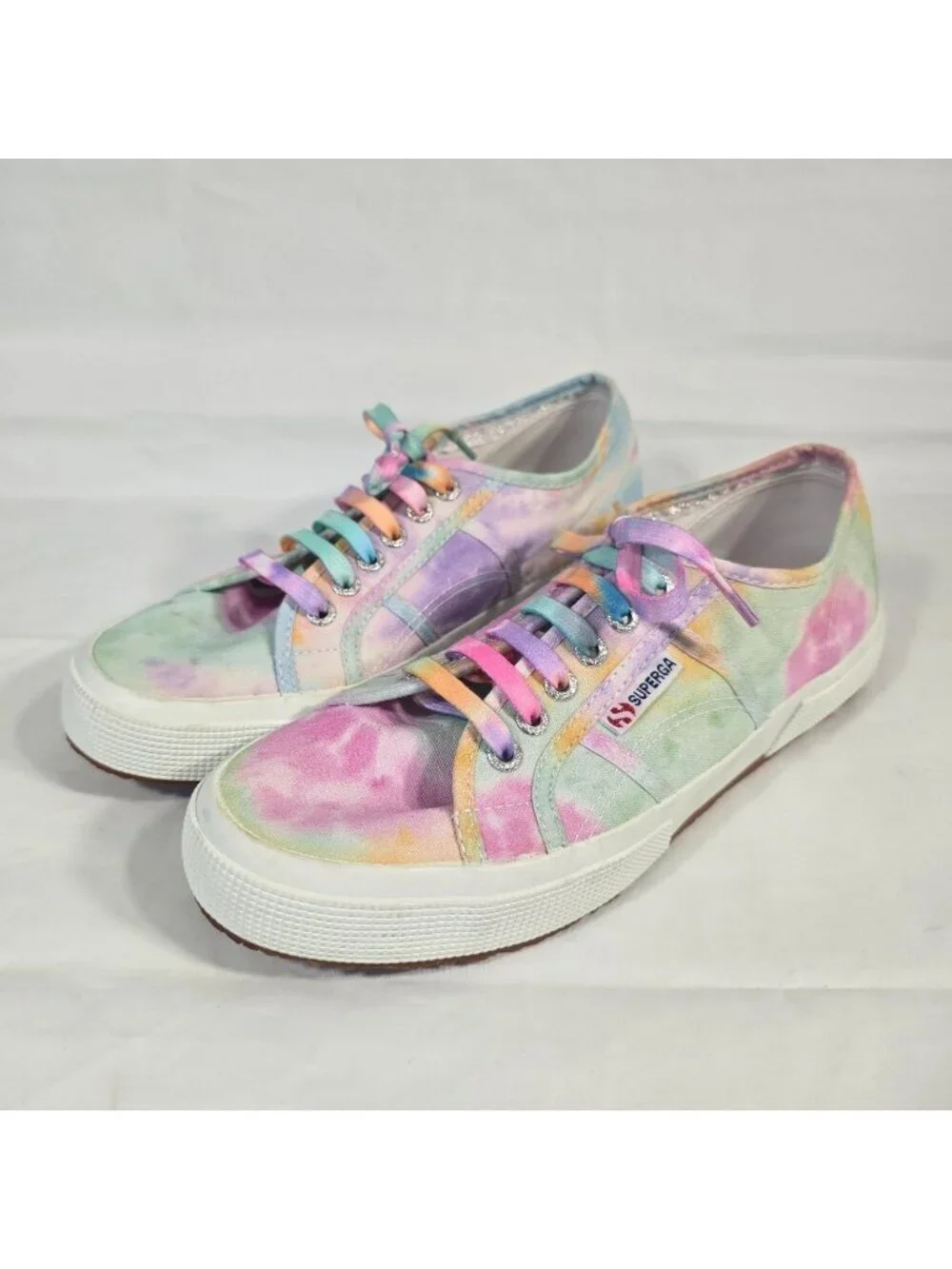 Superga Sneakers Tie Dye Sneakers Rainbow Pastel Women Size 8.5 Casual